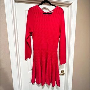 Eliza J Hot Pink Sweater Dress sz xl